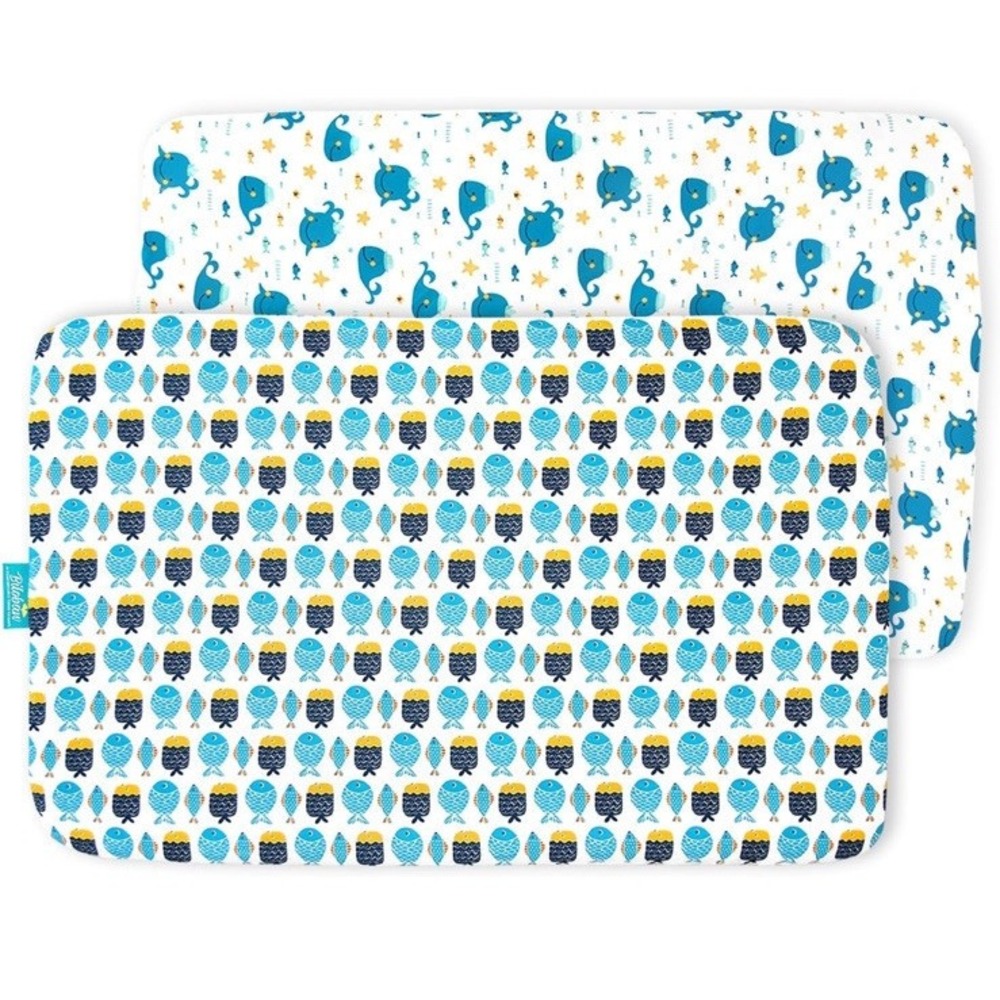 Biloban Crib Sheets Fitted Sheets Whales 2pk 52"x 28"NIB (box damaged not item) - Picture 15 of 16